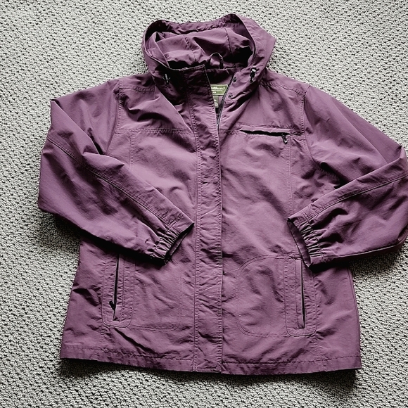 Eddie Bauer Jackets & Blazers - Eddie Bauer Women's Hooded Zippered Coat in Eggplant Size XL